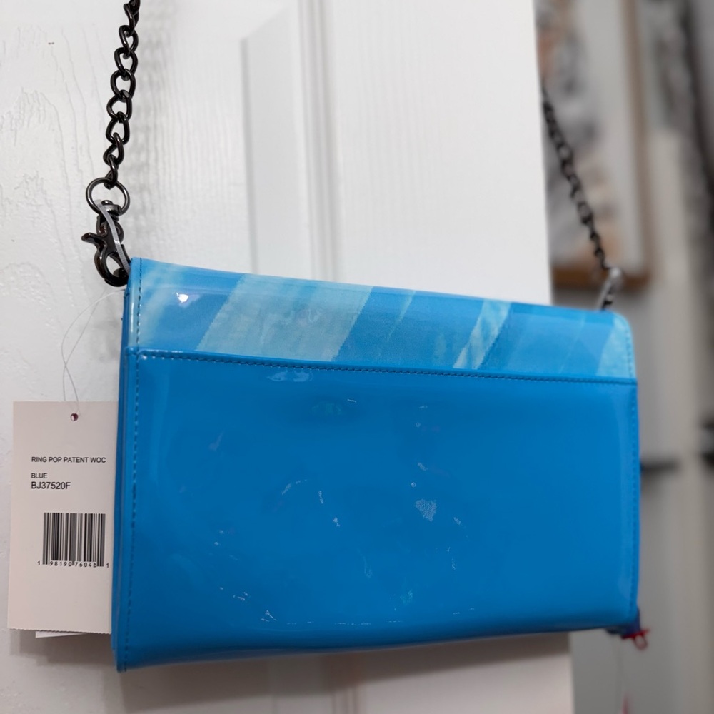 NWT🩵Betsey Johnson x Ring Pop Blue Limited Edition Convertible•Clutch/Crossbody - Picture 7 of 10
